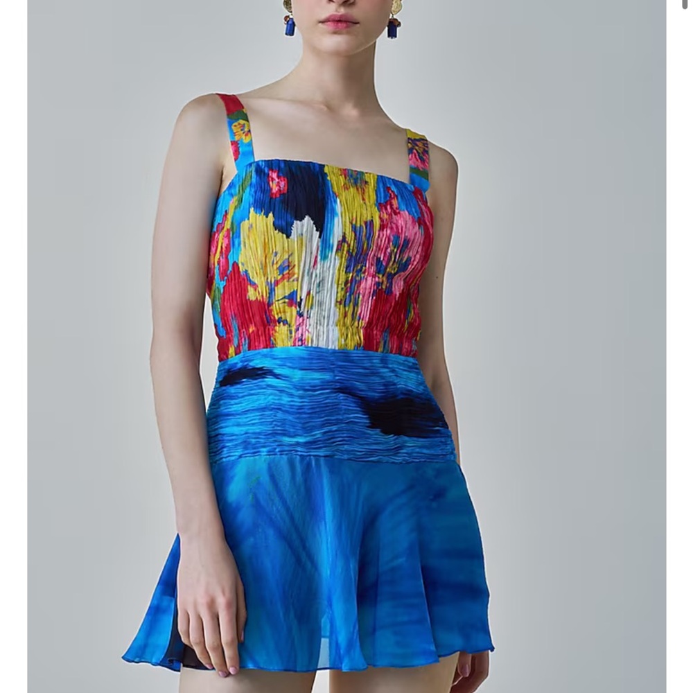 Colorful Pleated Dress